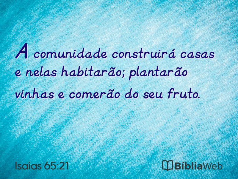 Isaías 65:21 em imagem para compartilhar