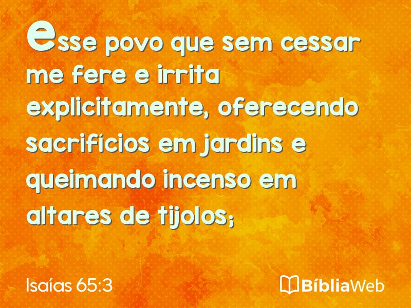 Isaías 65:3 em imagem para compartilhar
