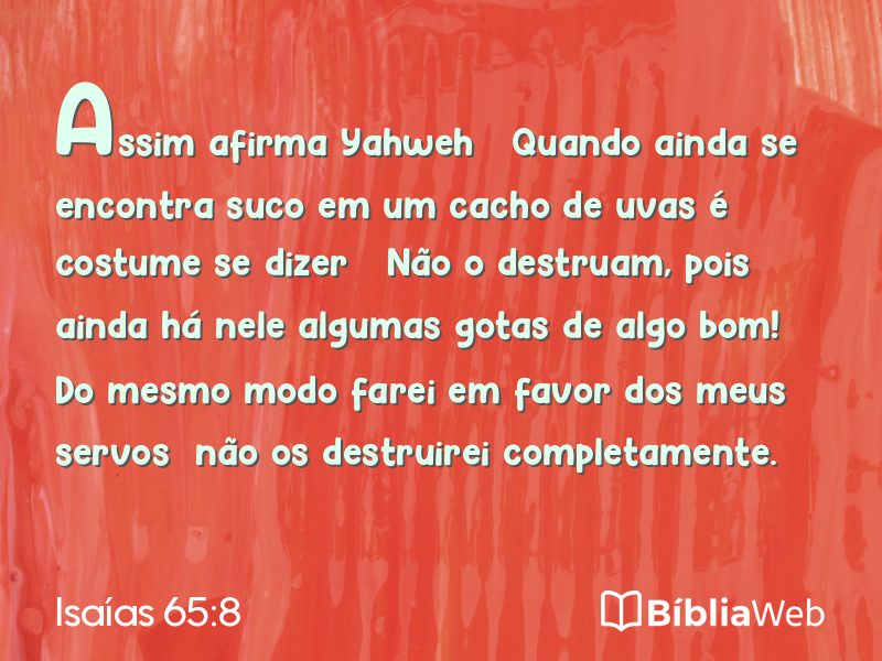 Isaías 65:8 em imagem para compartilhar