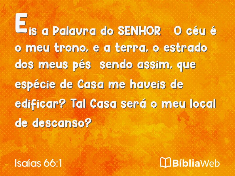 Isaías 66:1 em imagem para compartilhar