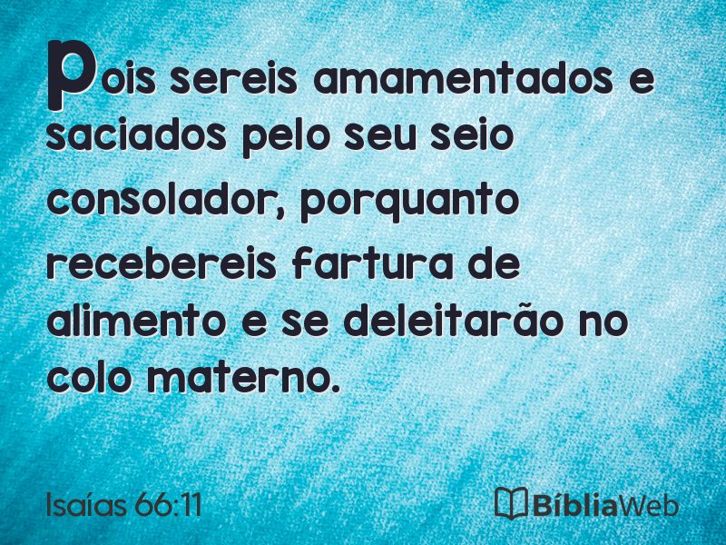 Isaías 66:11 em imagem para compartilhar