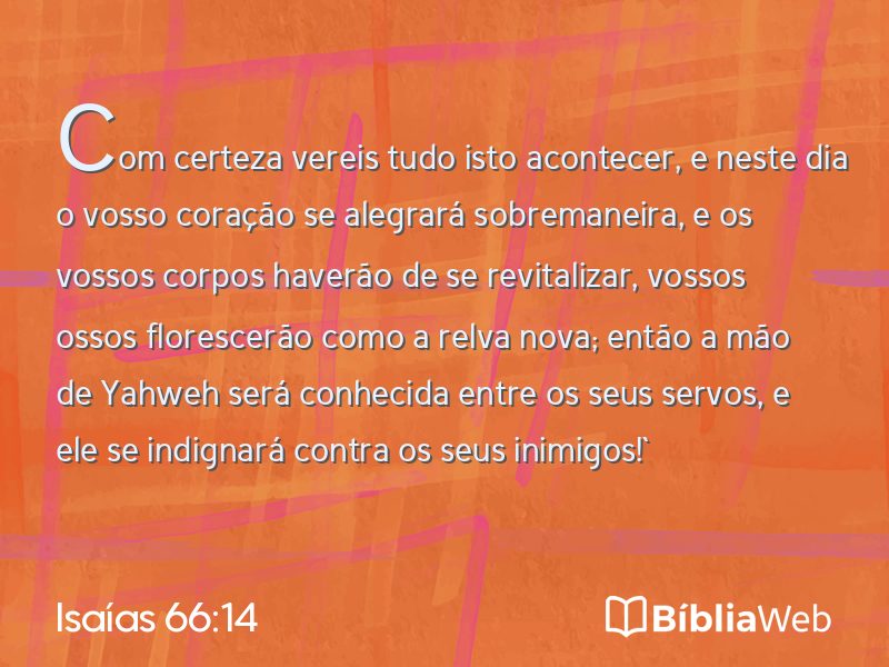 Isaías 66:14 em imagem para compartilhar