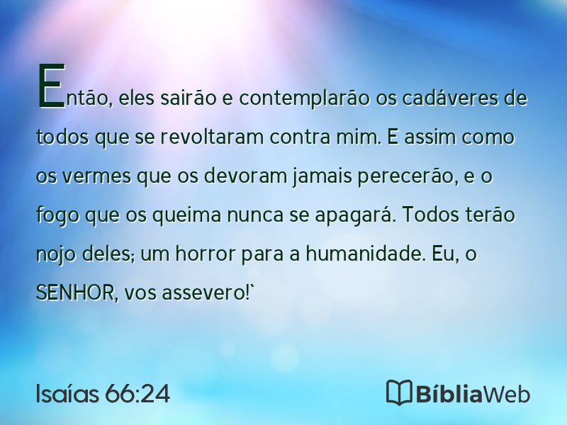 Isaías 66:24 em imagem para compartilhar