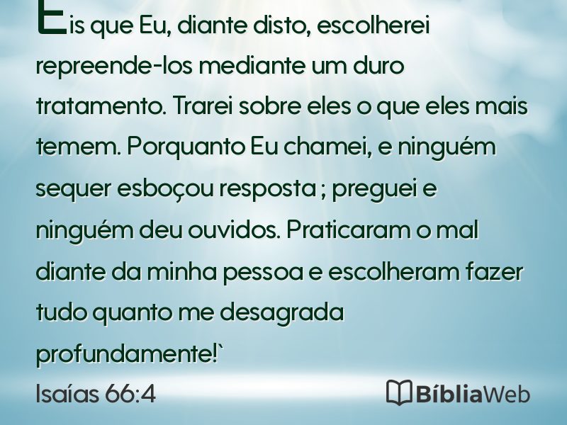 Isaías 66:4 em imagem para compartilhar