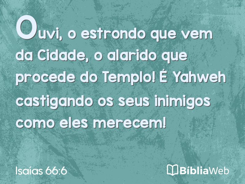 Isaías 66:6 em imagem para compartilhar