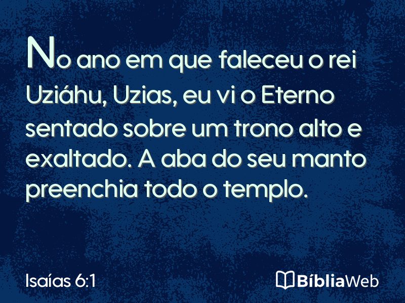 Isaías 6:1 em imagem para compartilhar