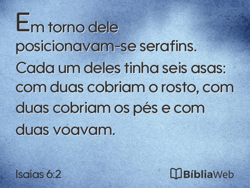 Isaías 6:2 em imagem para compartilhar