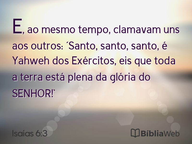 Isaías 6:3 em imagem para compartilhar