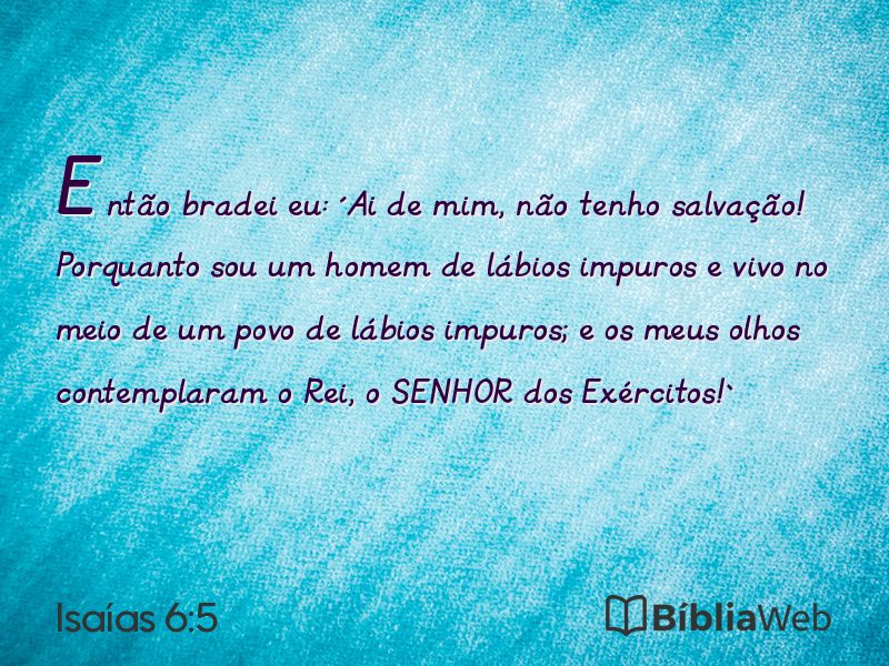 Isaías 6:5 em imagem para compartilhar