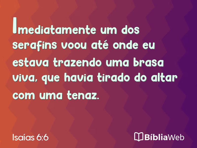 Isaías 6:6 em imagem para compartilhar