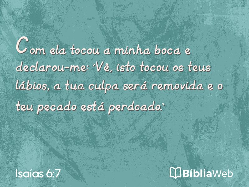 Isaías 6:7 em imagem para compartilhar