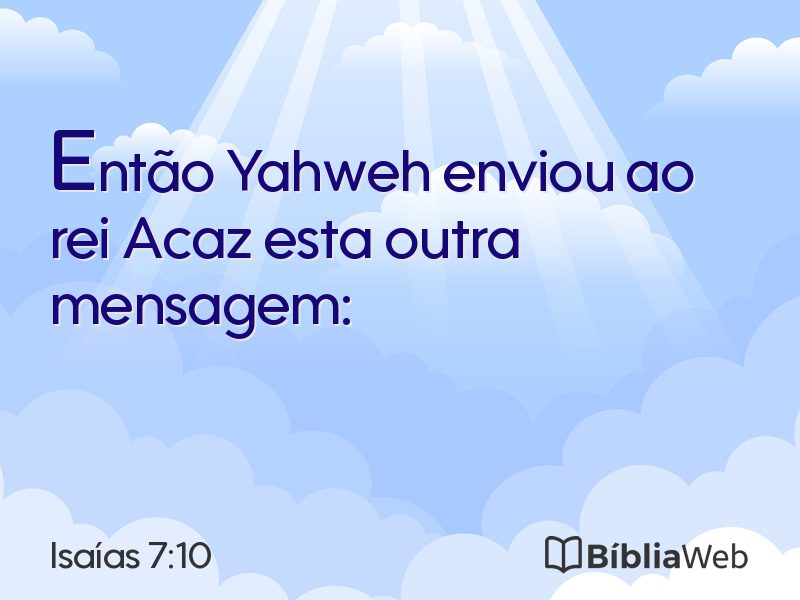 Isaías 7:10 em imagem para compartilhar
