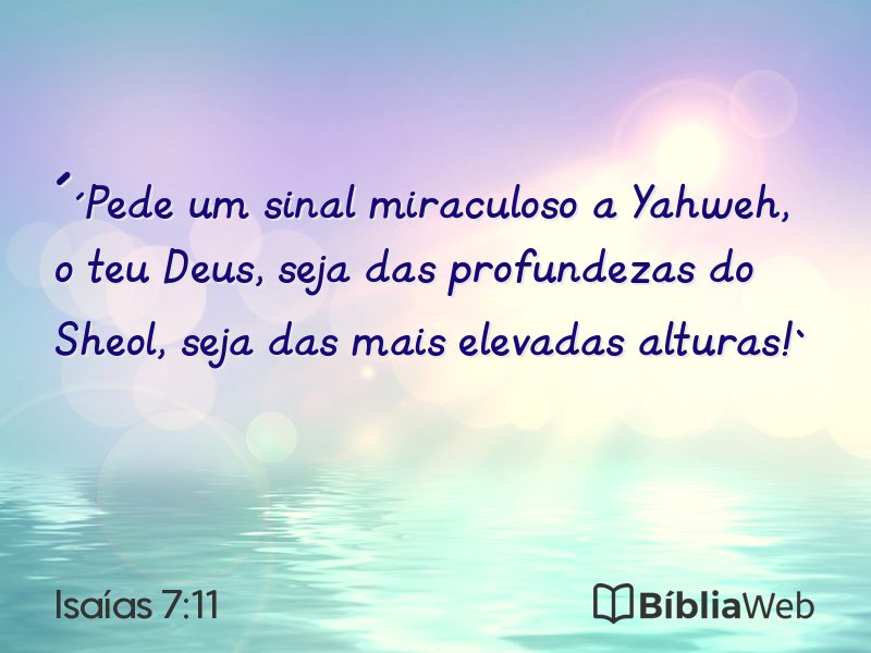 Isaías 7:11 em imagem para compartilhar