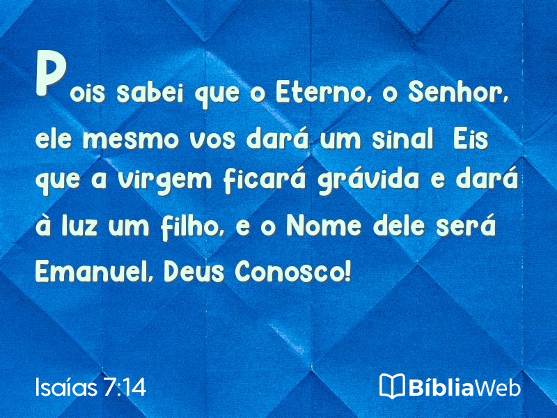 Isaías 7:14 em imagem para compartilhar