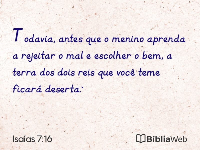 Isaías 7:16 em imagem para compartilhar