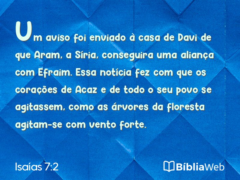 Isaías 7:2 em imagem para compartilhar