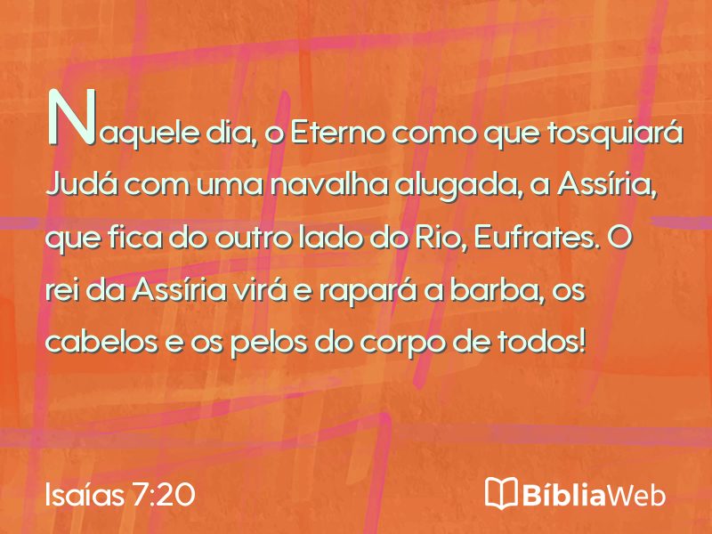 Isaías 7:20 em imagem para compartilhar