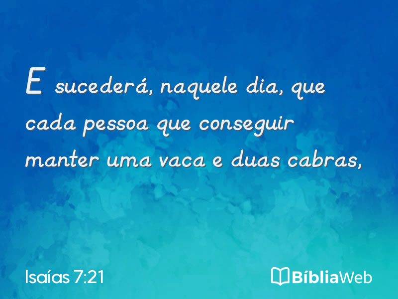 Isaías 7:21 em imagem para compartilhar