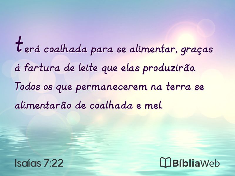 Isaías 7:22 em imagem para compartilhar