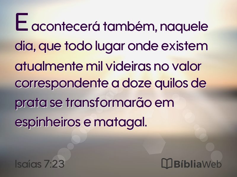 Isaías 7:23 em imagem para compartilhar