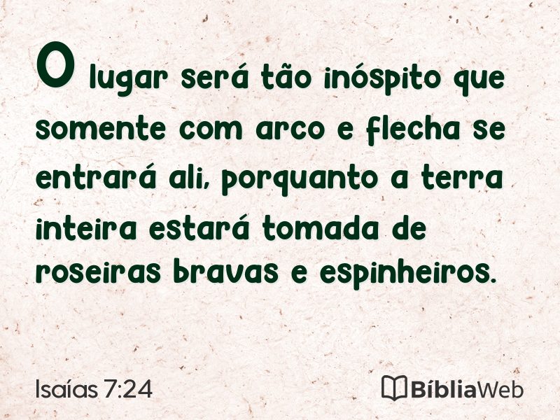 Isaías 7:24 em imagem para compartilhar