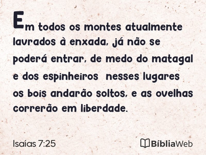 Isaías 7:25 em imagem para compartilhar
