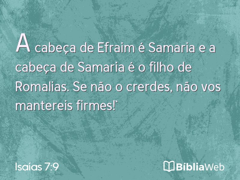 Isaías 7:9 em imagem para compartilhar