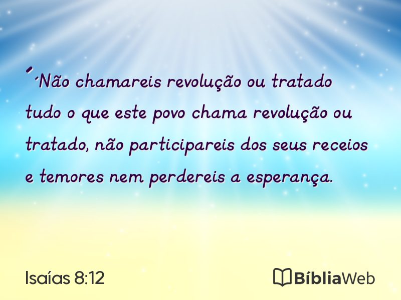 Isaías 8:12 em imagem para compartilhar