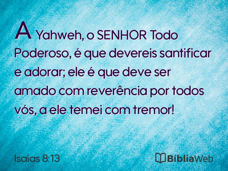 Isaías 8:13 em imagem para compartilhar