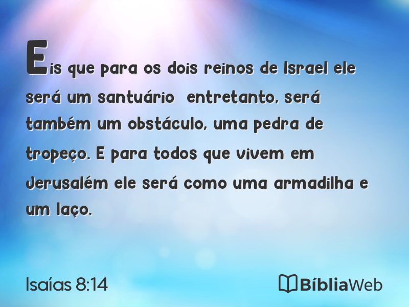 Isaías 8:14 em imagem para compartilhar