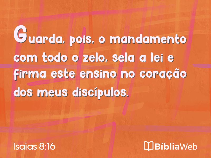 Isaías 8:16 em imagem para compartilhar