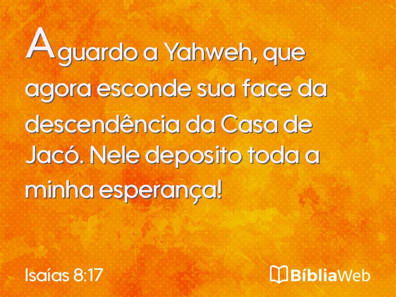 Isaías 8:17 em imagem para compartilhar