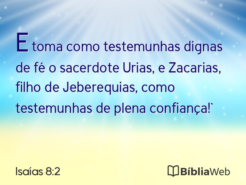 Isaías 8:2 em imagem para compartilhar