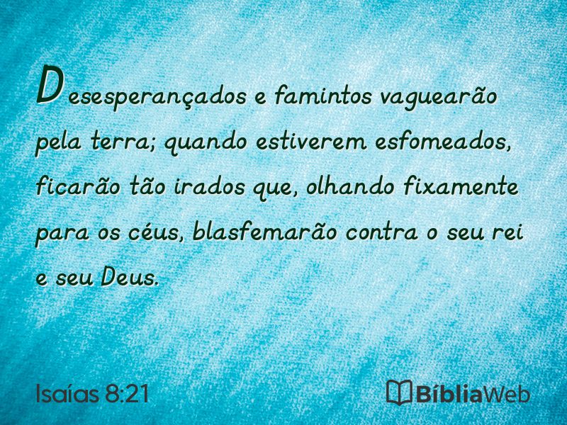 Isaías 8:21 em imagem para compartilhar