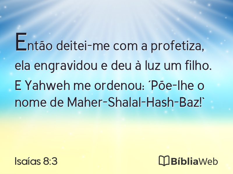 Isaías 8:3 em imagem para compartilhar