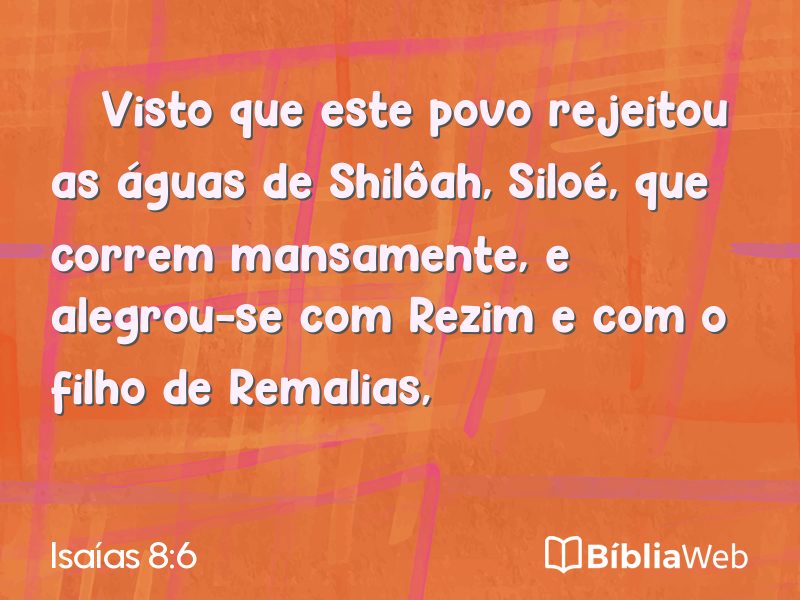 Isaías 8:6 em imagem para compartilhar