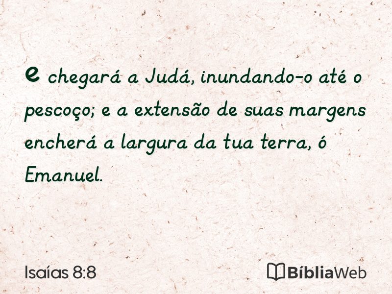 Isaías 8:8 em imagem para compartilhar