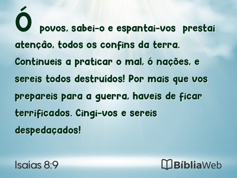 Isaías 8:9 em imagem para compartilhar