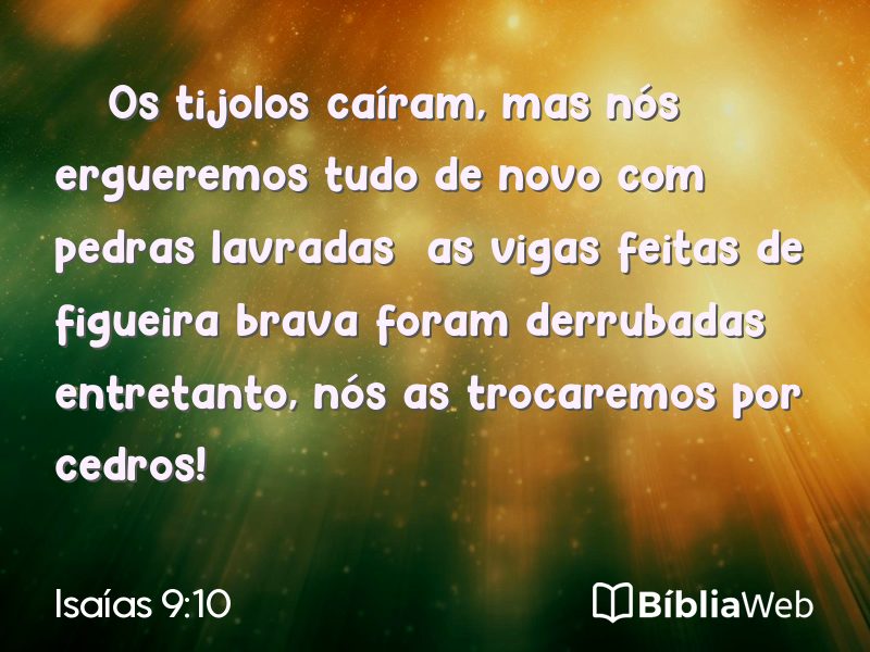Isaías 9:10 em imagem para compartilhar