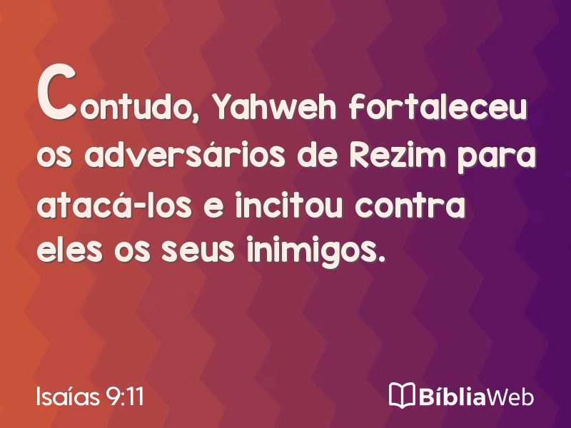 Isaías 9:11 em imagem para compartilhar