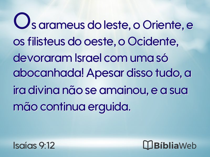 Isaías 9:12 em imagem para compartilhar