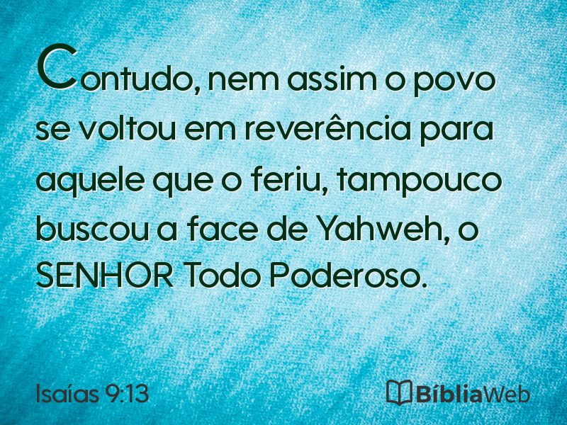 Isaías 9:13 em imagem para compartilhar