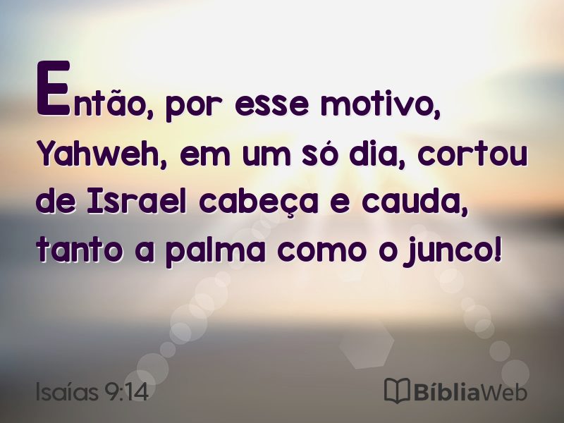 Isaías 9:14 em imagem para compartilhar
