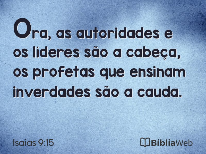 Isaías 9:15 em imagem para compartilhar