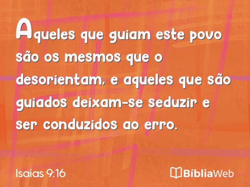 Isaías 9:16 em imagem para compartilhar