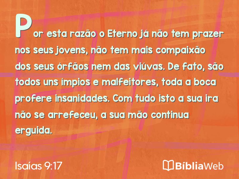 Isaías 9:17 em imagem para compartilhar