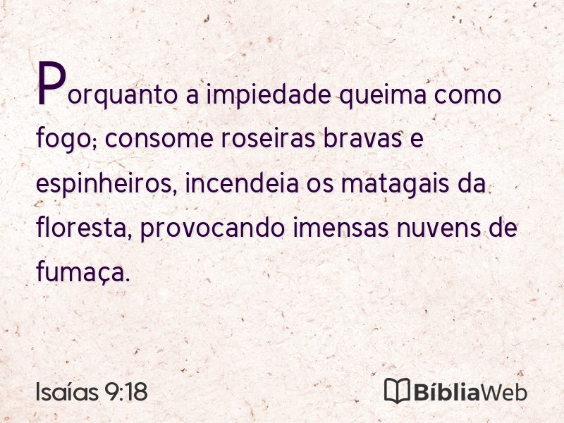 Isaías 9:18 em imagem para compartilhar