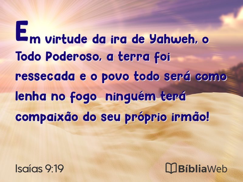 Isaías 9:19 em imagem para compartilhar