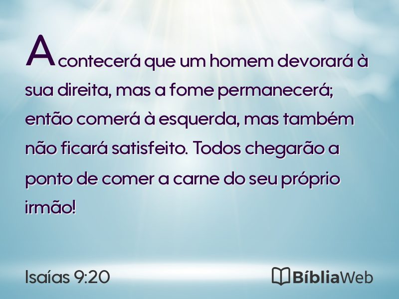 Isaías 9:20 em imagem para compartilhar