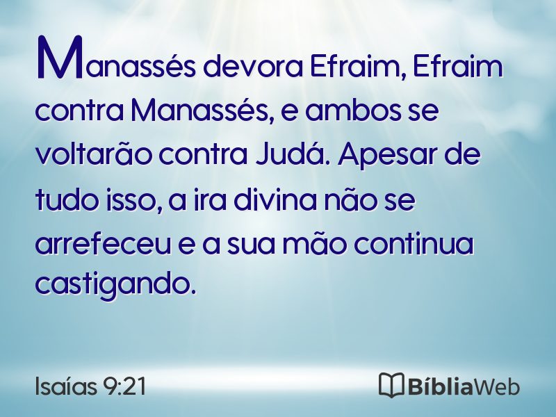Isaías 9:21 em imagem para compartilhar